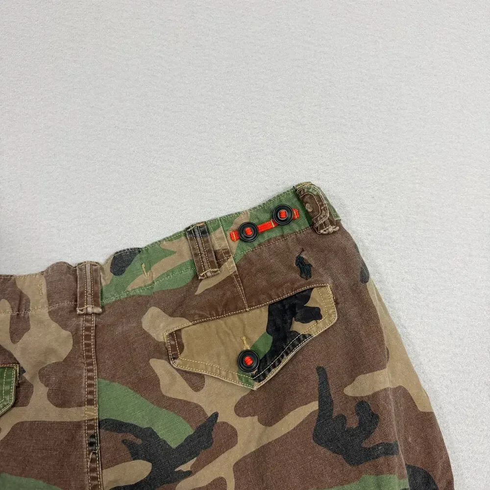 Polo Ralph Lauren Camo Utility Cargo Pants Men's 36x30 Camouflage Army Woodland